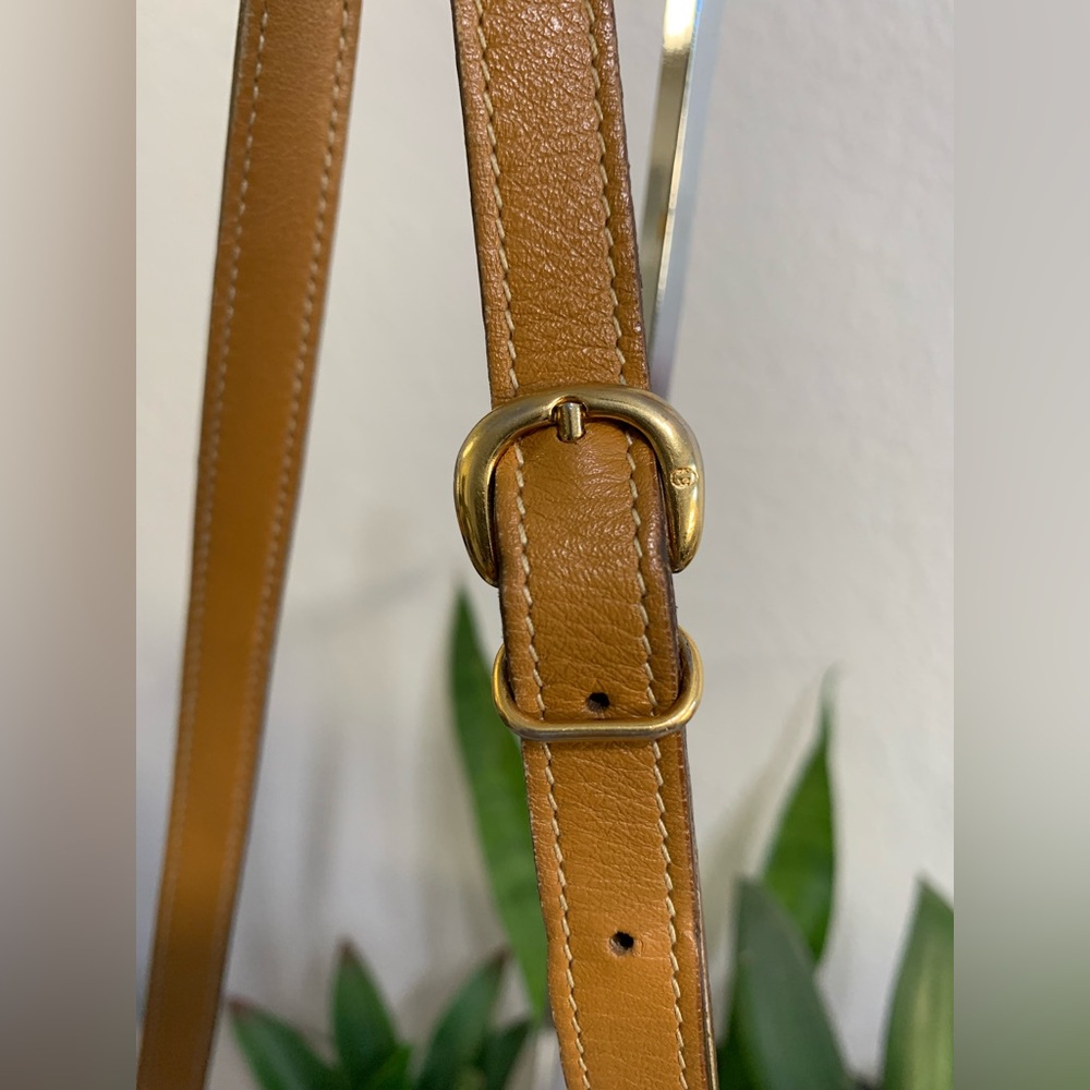 👜💕 Vintage GUCCI Crossbody Tan Leather Bag - Picture 10 of 13